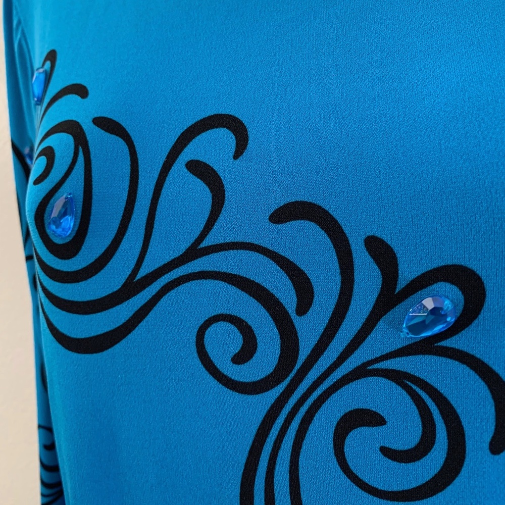 Bob Mackie Wearable Art Blouse Large RARE style - Picture 3 of 5